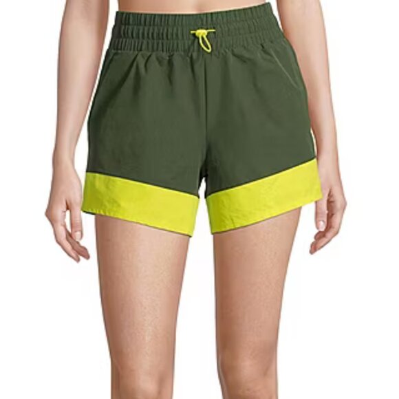 Xersion Pants - NEW! Xersion Workout Sport Shorts Green Yellow High Rise Small Quick Dry Stretch